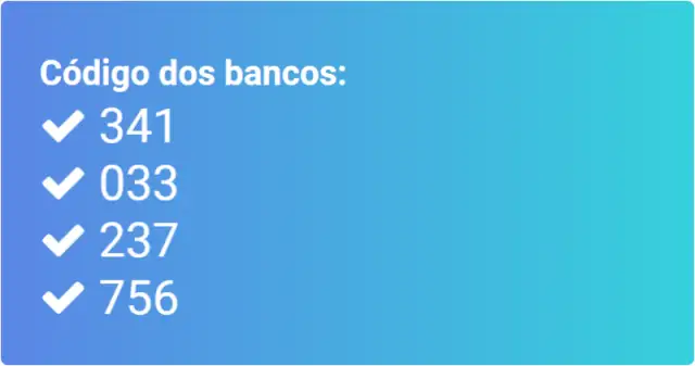 Lista de Código de Bancos